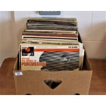 A lot of one hundred vinyl albums , a mixed selection with jazz , vocal and instrumental , rock