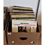 A lot of one hundred vinyl albums , a mixed selection with jazz , vocal and instrumental , rock