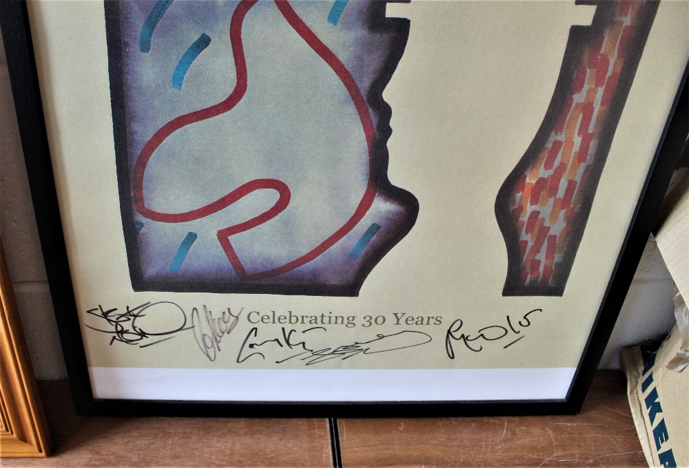 A signed Spandau Ballet framed poster for ' True '