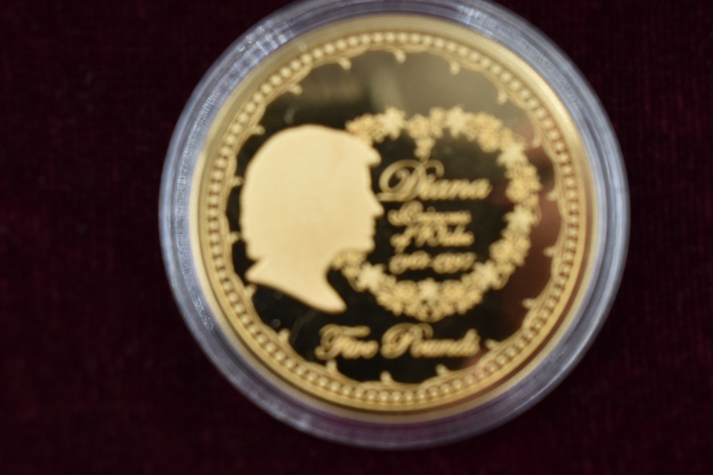 A Gold Five Pound Coin. The Diana Princess of Wales Gold Five Pound coin of Alderney 2017, - Image 3 of 3