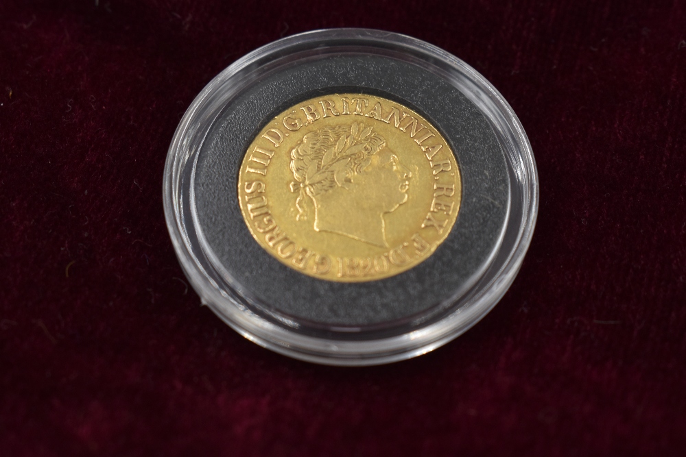 A Gold Sovereign. A King George III 1820 Gold Sovereign. In a case. These coins are all from Hattons - Image 2 of 3