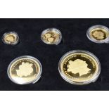A collection of five Gold Coins. The Platinum Wedding Anniversary of Her Majesty The Queen and