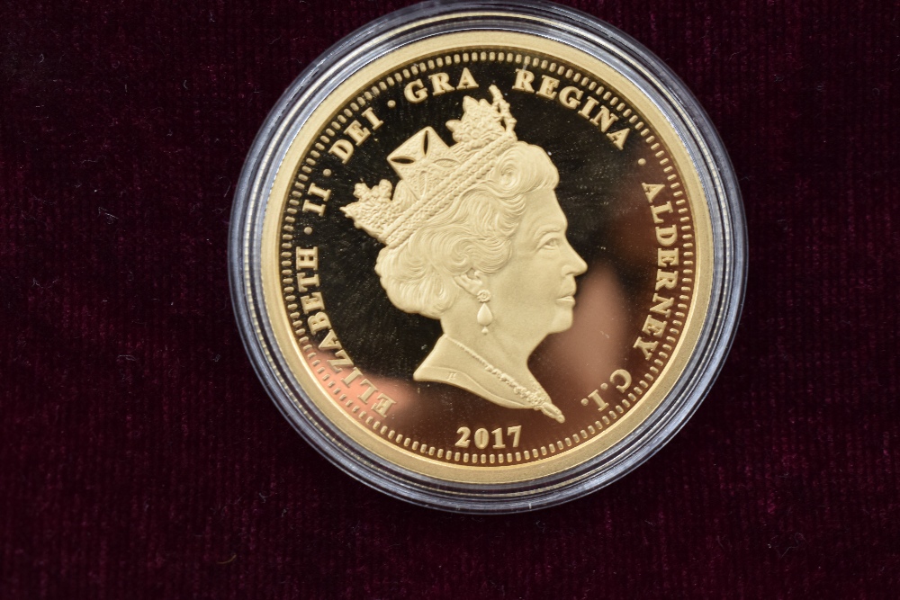 A Gold Five Pound Coin. The Diana Princess of Wales Gold Five Pound coin of Alderney 2017, - Image 2 of 3