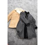 A vintage sheepskin coat and similar.