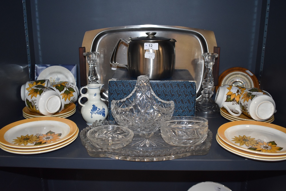 A selection of ceramics and glass wares