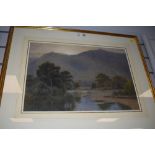 A Watercolour of Borrowdale by William Egerton Hine.