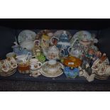 A selection of vintage and retro ceramics and similar including Sylvac Vase, Wade tea pot, a small