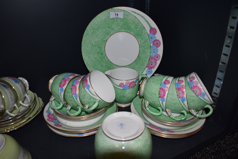 A vintage C.W.S Windsor china part tea set, containing milk jug,sugar basin,side plates and more,