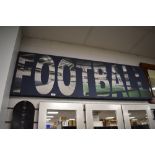 A large 'Football' canvas.