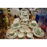 A Masons 'Fruit basket' part dinner service, including coffee pot and toast rack, amongst many other