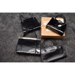 Four vintage handbags,two by Jane shilton ,patent one still having original tags and box it was