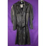 A gents 1980s leather coat having belted waist.size medium, great condition.