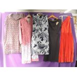 A selection of ladies vintage 960s and 70s dresses.mixed styles and sizes, good condition.
