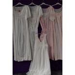 A selection of traditional styled and retro nightdresses and slips, all excellent condition, a