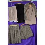 Vintage suit set comprising of matching jacket, trousers and skirt also included are a set of
