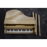 A mid 20th century wooden toy Baby Grand Piano