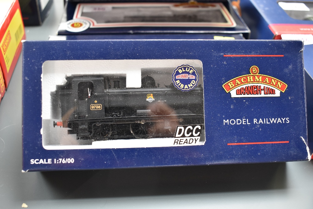 A Bachmann 00 gauge BR 0-6-0 Pannier Tank Engine 9736, cat no 32-205 in original box,