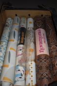 A selection of rolls of vintage wallpaper (and one Repro part roll) Novamura and Crown, florals