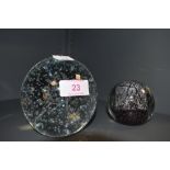 A crystal glass paper weight or dump and similar