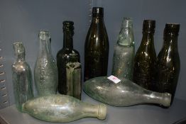 An interesting collection of vintage and antique bottles including those of interest to Lancaster,