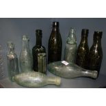 An interesting collection of vintage and antique bottles including those of interest to Lancaster,