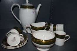 A part coffee service by Simpsons potteries in a Chinastyle design