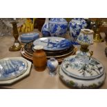 A variety of plates, vases and similar including Spode, Aynsley and Wedgewood.