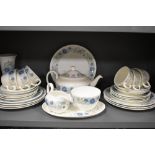 A part tea service by Wedgwood in the Clementine design