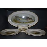 A selection of fish themed serving plates by Lawleys