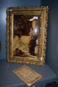 A Victorian styled crystoleum depicting neo classical semi nude maidens bathing