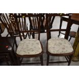 A pair of late 19th/early 20th Century mahogany bedroom chairs