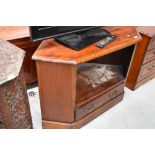 A hardwood TV stand, width approx. 100cm at widest point