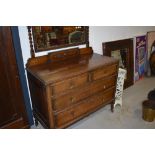 An early 20th Century oak dressing table, approx. width 105cm