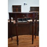 A reproduction Regency side table having frieze drawer, approx. width 75cm