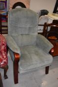 A vintage upholstered armchair
