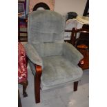 A vintage upholstered armchair