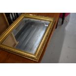 A gilt frame wall mirror, approx. 60x47cm