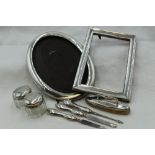 A selection of HM silver including two photograph frames of plain form, both AF and a selection of