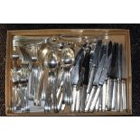 A large collection of Dutch silver plated cutlery by Keltum with matched knives by Gerritsen & Van