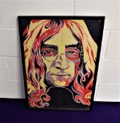 A rare psychedelic framed John Lennon print - you could only source these at the legendary