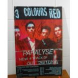 A 3 Colours Red Promo display - some wear but a nice item - punk / indie interest