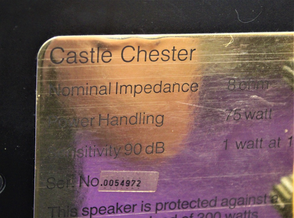 A pair of Castle Chester Speakers - some wear to the foam at the bottom but can be replaced - lovely - Image 3 of 3