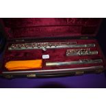 A Buffet Crampon flute , stamped made in England, BC6020, serial number 771283 (cooper scale), in