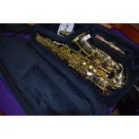 An Arnold and Sons alto saxophone, model ASA-110Y