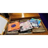 A large wooden case bespoke case [ the case alone is a nice item ] of 7' singles - ex dj