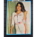 A Suzi Quatro poster - original item from the 1970's with pin holes - a cool slice of pop culture on