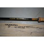 An Olympic 3.6 metre 3piece Graphite fishing rod No9112 with sleeve