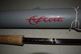A Scott 15 foot Graphite Fly Fishing Rod in a hard case