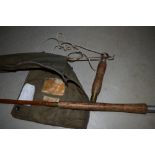 A 10ft split cane fly rod marked Millward Flyrover with original sleeve and spare tip