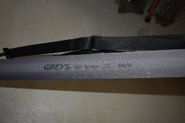 A Greys 13ft GRX Salmon fishing rod in sleeve and hard case